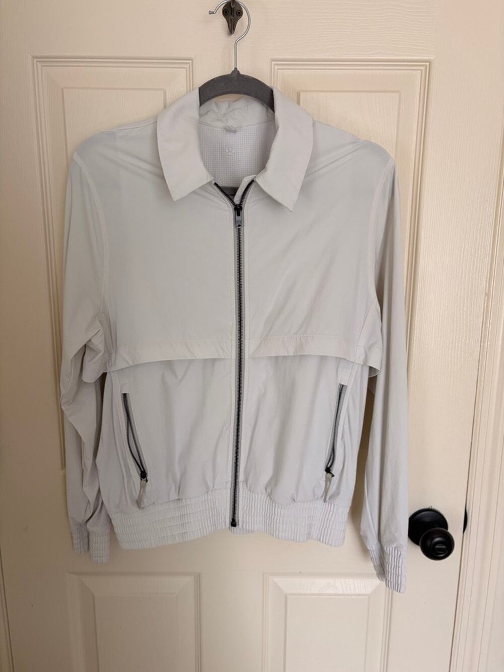 Lululemon White Lightweight Full Zip Running Jacket